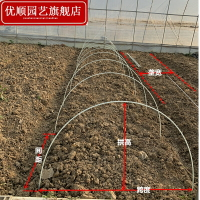 種花庭院爬藤花棚架遮陽拱形小保暖棚豇豆搭架薄膜菜棚支架大棚桿