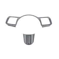 Car Steering Wheel Button Decoration Cover Trim Accessories for Hyundai KONA 2024+ Car Accessories Wood Grain