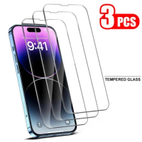 3Pcs Tempered Glass for IPhone 14 13 12 11 Pro Max Screen Protector for IPhone 12Mini 13Mini 7 8 14 Plus SE X XS XR 14Pro Glass