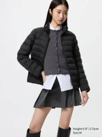 UNIQLO Jaket winter PUFFTECH Jacket wanita kerah tegak BLACK XL