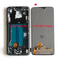 6.28"Original Super Amoled M&amp;Sen For OnePlus 6 One Plus 6 LCD Display Screen+Touch Panel Digitizer Frame 1+6 Display