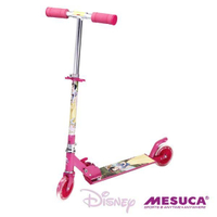 《迪士尼DISNEY》快樂閃光兒童兩輪滑板車-公主(粉)☆可調高度(63-41009)