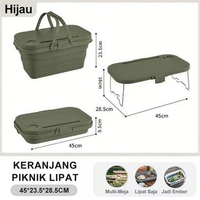 SKY - Outdoor Camping Folding Storage Box Wooden Storage Box Storage Box Container Foldable Keranjan