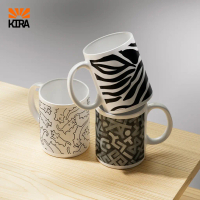 KIRA MUG Keramik Motif Abstrak Estetik - Kado Souvenir Hampers Gift Wedding Wisuda Pernikahan