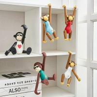 家居飾品木質猴子裝飾小擺件ins創意可愛桌面臥室置物架擺設