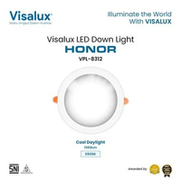 Visalux Honor LED Down Light Inbow 12W 5 Inch Round - Lampu Plafon Rumah Panel Light Bulat 3000K / 6