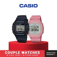 Jam Tangan Analog Couple Casio General W-218H-1AVDF & W-218HC-4AVDF Original Resin Band
