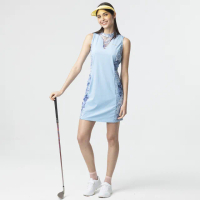 【IM8】高爾夫洋裝(藍色 鏤空蕾絲 緊身洋裝 高爾夫球裝)