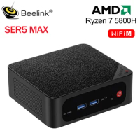 Beelink SER5 Mini PC AMD Ryzen 5 5700U 16GB NVME SSD 500GB 4K Dual HD 1000M Wifi6 SER5 Max 5800H 556