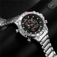 DIVEST Luxury Brand Watches for Men Sport Dual Display Wristwatch Military Quartz Digital Analog alarm Clock Relogios Masculino