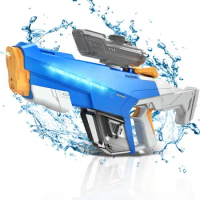 Electric Water Gun For Adult Kids Outdoor Automatic Squirt Guns With Light Long Range Shooting Games Summer Toy