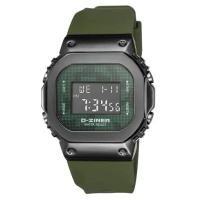 JAM TANGAN SPORTY D-ZINER 8300 WATERESISTANT 30M, COD Pria Rubber Stopwatch