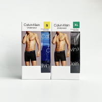 美國百分百【全新真品】Calvin Klein 內褲 純棉 男士 平口褲 CK 貼身 長四角褲 深藍/黑色 A457