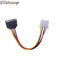 15 Pin SATA Male to Molex IDE 4 Pin Female Adapter Extension Power Cable