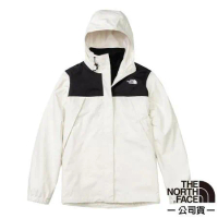 【The North Face】 女 拼接防水透氣連帽三合一外套/DryVent 全壓膠/7QW6-ROU 米白色