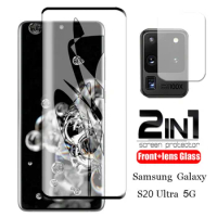 2 In 1 Protective Glass for Samsung Galaxy S20 Ultra 5g note 20 Screen Protector Camera Lens for Samsung S20ultra Film 6.9"