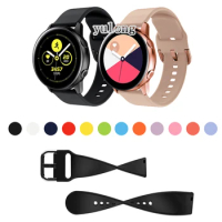 New Soft Silicone Watch Strap Band For Samsung Galaxy Watch Active 2 40mm 44mm Smart Watch Wrist band for Active3 41mm correa