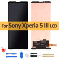 6.1" Original For Sony Xperia 5 III LCD Display Touch Screen Panel Digitizer Assembly For Sony X5 iii LCD with Burn Shadow