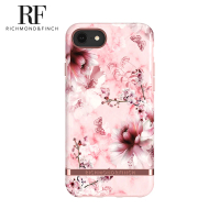 【Richmond&amp;Finch】瑞典手機殼 玫瑰金線框 -粉色大理石紋櫻花(iPhone SE3/SE2/8/7 4.7吋)
