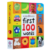 【ส่งฟรี】 First 100 Words / Animals / Colors Shape / Trucks English Words Picture Book for Kids Educa