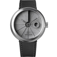 四度空間水泥機械錶-簡約白鋼款/45mm