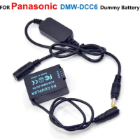 12V-24V Step-Down Power Cable+DMW-DCC6 BMB9E BMB9 Fake Battery For Panasonic FZ60 FZ62 FZ67 FZ70 FZ72 FZ48K FZ45K FZ100K FZ150K