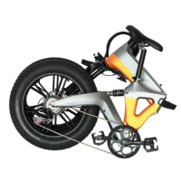 2023 best selling 20*4.0'' fat tire Electric Folding City Bike Magnesium Alloy lightweight rear hub motor one-wheel bicycle OEM