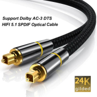 HIFI 5.1 Digital Optical Audio Cable SPDIF Fiber Toslink Audio Cable For TV Box PS4 Speaker Wire Soundbar Amplifier Subwoofer