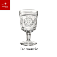 義大利 Bormioli Rocco Romantic 浪漫派 320mL透明高腳杯 巴洛克式風 雕花玻璃杯