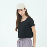 GIORDANO 女裝SORONA坑紋上衣 Spring Adventure系列 - 09 標誌黑