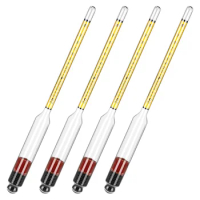 4Pcs Hydrometer Alcohol, Alcohol Meter for Distilling Alcohol 0-200 Proof &amp; 0-100 Tralle, Specific Hydrometer