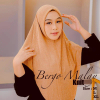 AJ - Bergo Instan Malay Knit Size M.L.XL/Hijab Instan Kerudung Daily Oval Sporty Knit Premium Muslim