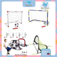 Portable Football Net Goal Post Foldable Indoor Outdoor Sports Practice Gol Bola Sepak Set Come with