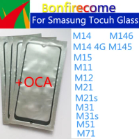 10Pcs\Lot For Samsung M15 M11 M12 M21 M21s M31 M31S M51 M14 4G LCD Front Touch Screen Lens Glass with OCA Glue Replacement