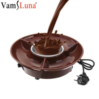 Multifunctional Chocolate Fondue Boiler Cheese Melting Fondue Pot Machine Kit Kitchen Stainless Steel Temperature Controller