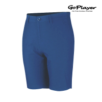 【GoPlayer】出清特價 男彈性腰高爾夫短褲-灰藍(高爾夫球褲 彈性透氣 運動休閒短褲)