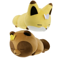 Cute Tanuki to Kitsune Raccoon Dog Fox With Butterfly Sleeping Big Plush Stuffed Animals Pillow Cushion Doll Toy Kids Gifts 56cm