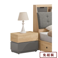 【AS 雅司設計】潘婷床頭櫃-50x40x43cm--只有床頭櫃