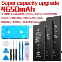 4650mAh High Capacity Rechargeable Batterie for IPhone 11 12 Pro 6S 6 7 8 Plus X XS Max Battery for Iphone Lithium Battery
