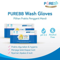 PureBB Wash Gloves 5 sheets 10 sheets / washlap / sabun / tisu mandi/ washlap bayi / travel / washl
