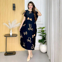 Daster rayon grosir daster motif kekinian model Busui Motif Pita Santai