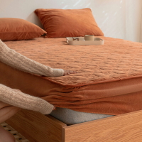 A類母嬰級抗菌夾棉牛奶絨床笠單件珊瑚絨加絨床罩防塵床墊保護罩
