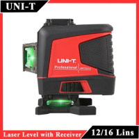 UNI-T Laser Level 573 575 576 12 Lines 16 Lines 360 Professional Green Beam Laser Level Tool Meter with Receiver Self Leveling