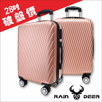 RAIN DEER 28吋羅馬妮雅ABS拉鍊行李箱-玫瑰金