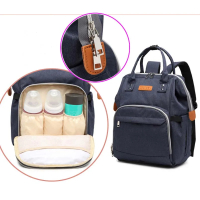 Lequeen backpack diaper bag travel bag wave point packet thermos bag portable mummy bag polka dot ba