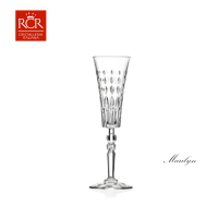 義大利RCR Marilyn瑪莉蓮2支入無鉛水晶玻璃笛型香檳杯甜酒杯高腳杯170ml