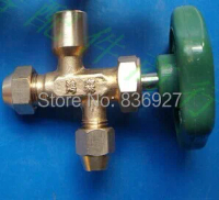 3 way valveRefrigerator steel bottle valve A/C repairing tools charger valve