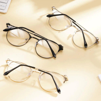 Photochromic Glasses Anti Radiation Eye Glasses Metal Computer Anti Blue Light Eyeglasses For W7M1