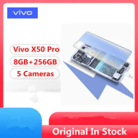 Original Vivo X50 Pro 5G Mobile Phone Snapdragon 765G Android 10.0 6.56" 90HZ 8GB RAM 256GB ROM 48.0MP 60X Zoom Fingerprint