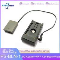 NP-F970 F750 F550 Battery Holder Mount Plate with PS-BLN1 Dummy Battery for Olympus Digital Cameras OM-D E-M5 II 2 E-M1 PEN E-P5